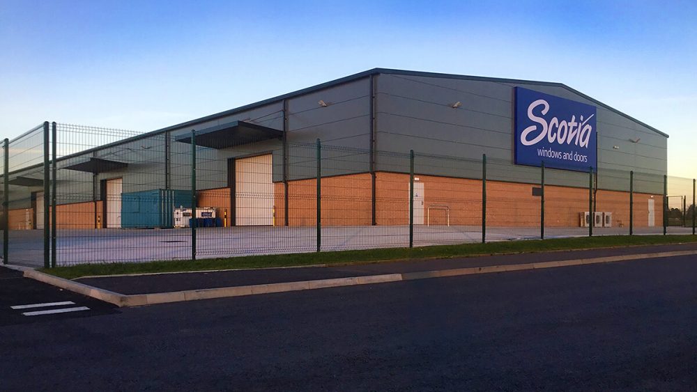 Scotia Windows And Doors - Factory Side Shot Sunset