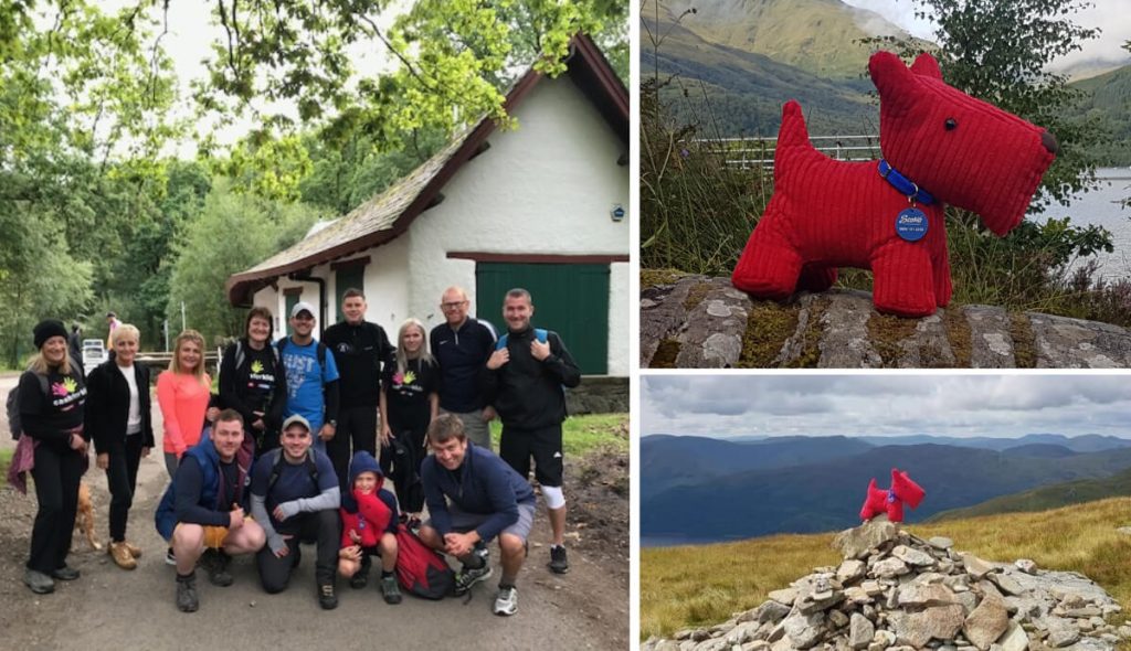 Scotia staff climb Ben Lomond to raise £1695 for Cash for Kids 2